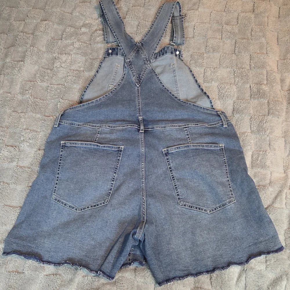 No Boundaries Shortalls Overalls Womens Juniors XXL (19) Distressed - Picture 2 of 14